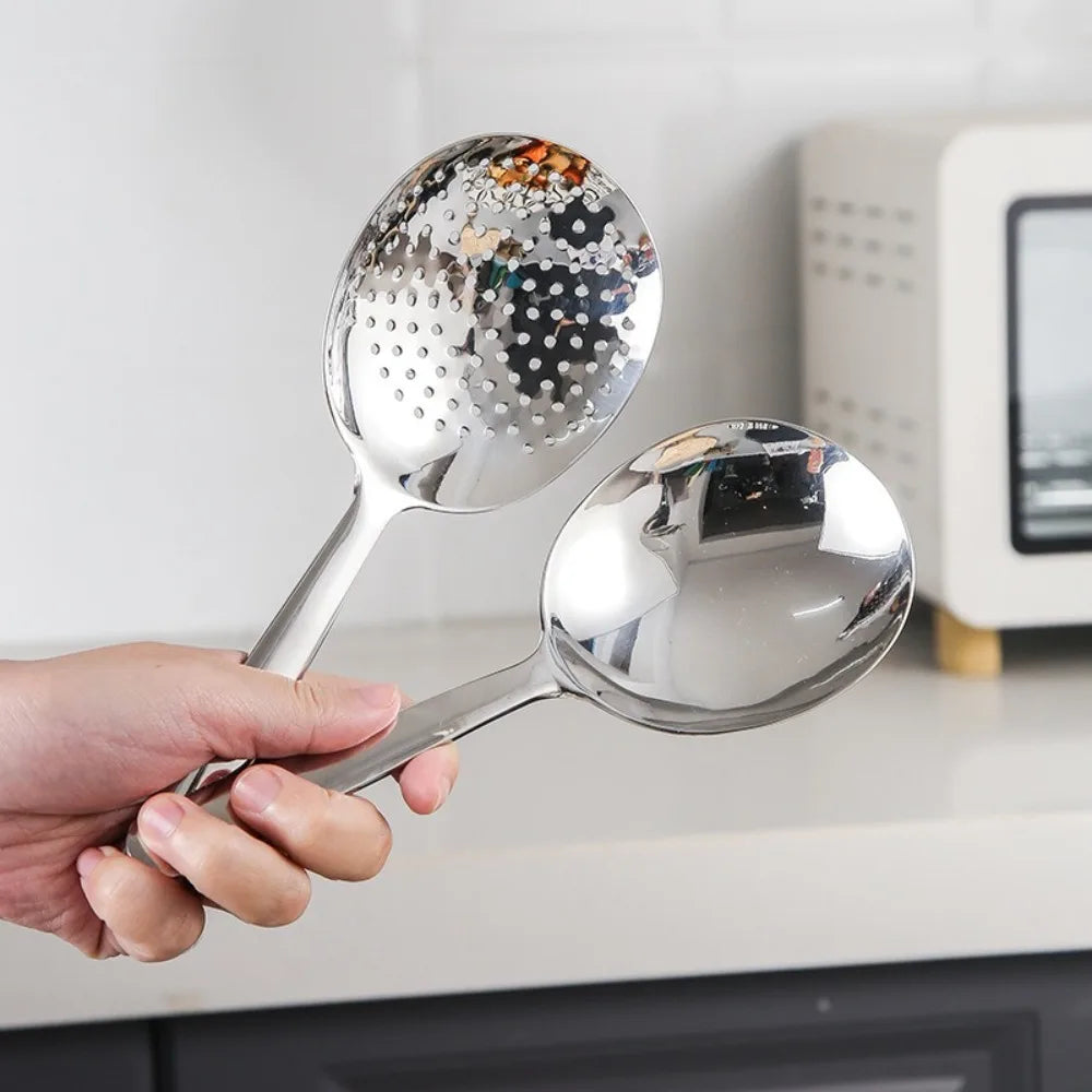 Large Stainless Steel Round Spoon | Perfect Kitchen Utensil