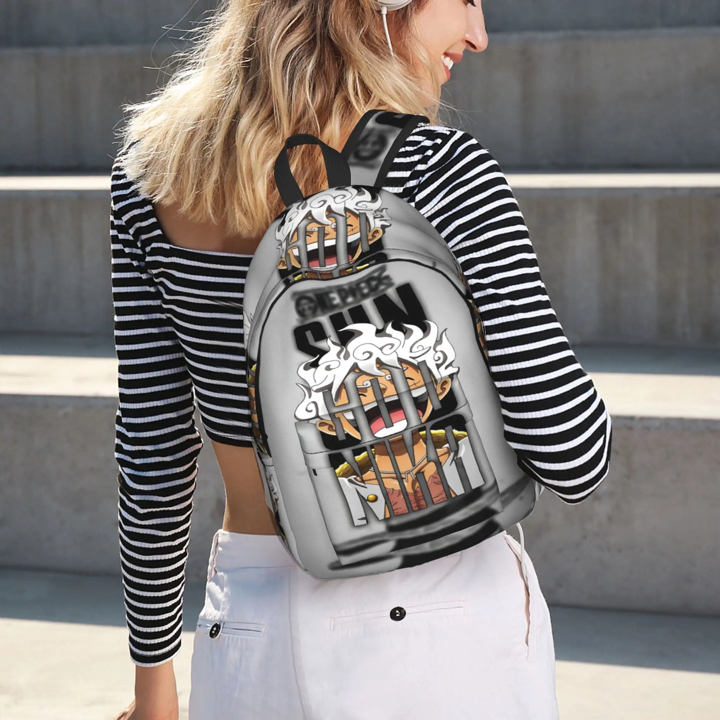 Fashionable Anime One Piece Backpack | Retro Washable Rucksack