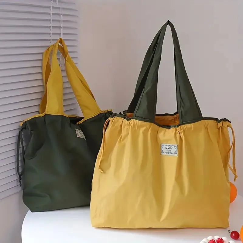 Large Capacity Eco-Friendly Drawstring Shopping Bag | Waterproof Travel Tote
