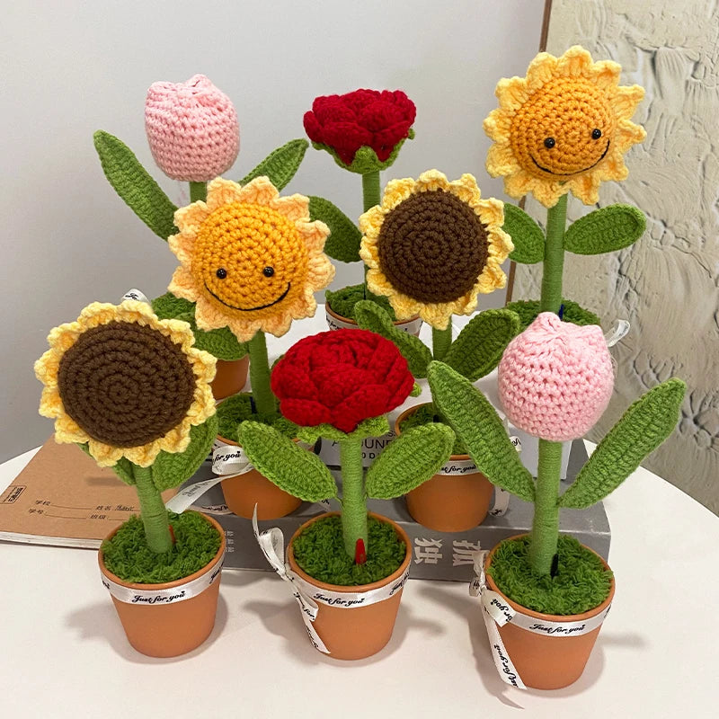 Handmade Crochet Flower Pot | Perfect Gift for Any Occasion