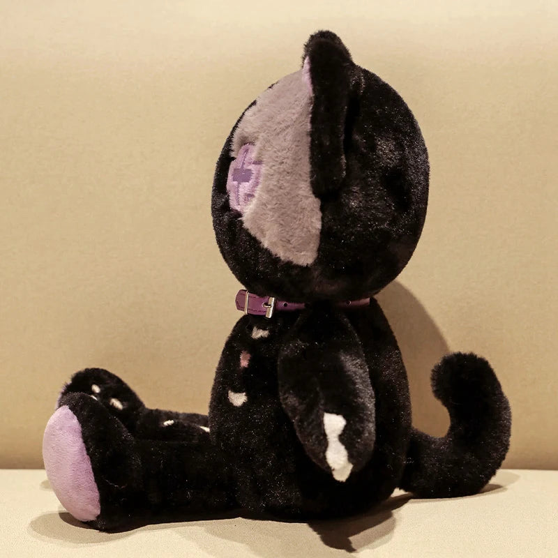 Kawaii Black Skeleton Cat Plush Toy | Adorable Gothic Stuffed Animal