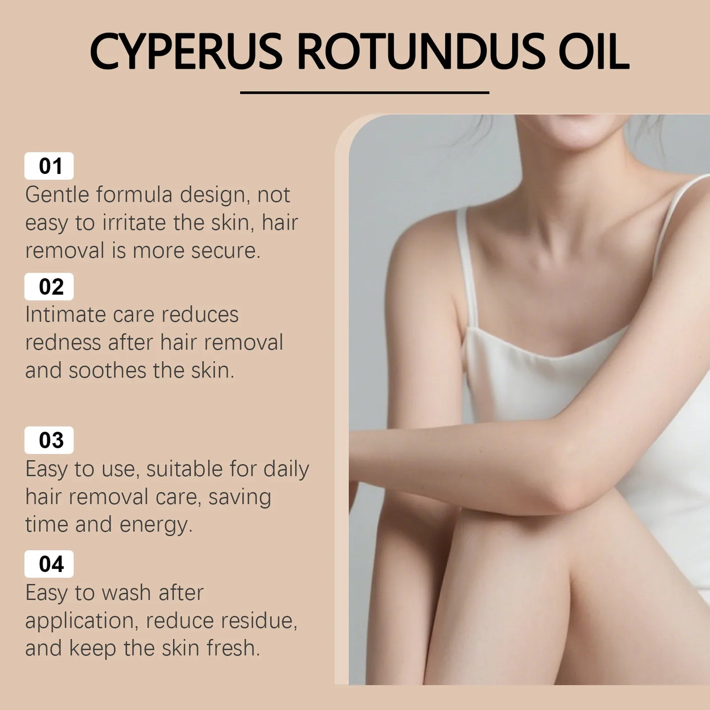 Natural Hair Removal After Care Oil for Smooth Skin