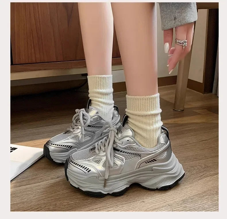 Fashionable Casual Platform Sneakers for Women | Comfortable Sports Shoes
