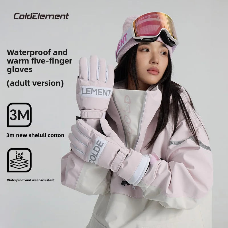 Guantes de esquí cálidos para deportes de invierno | Equipo impermeable y cortavientos