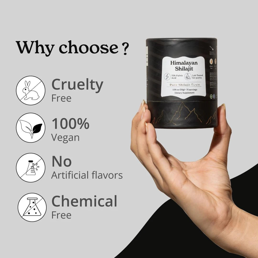 High Potency Pure Himalayan Shilajit Resin for Stamina & Strength