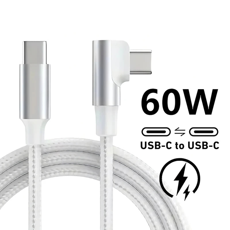 90 Degree USB-C Fast Charge Cable for Optimal Device Performance