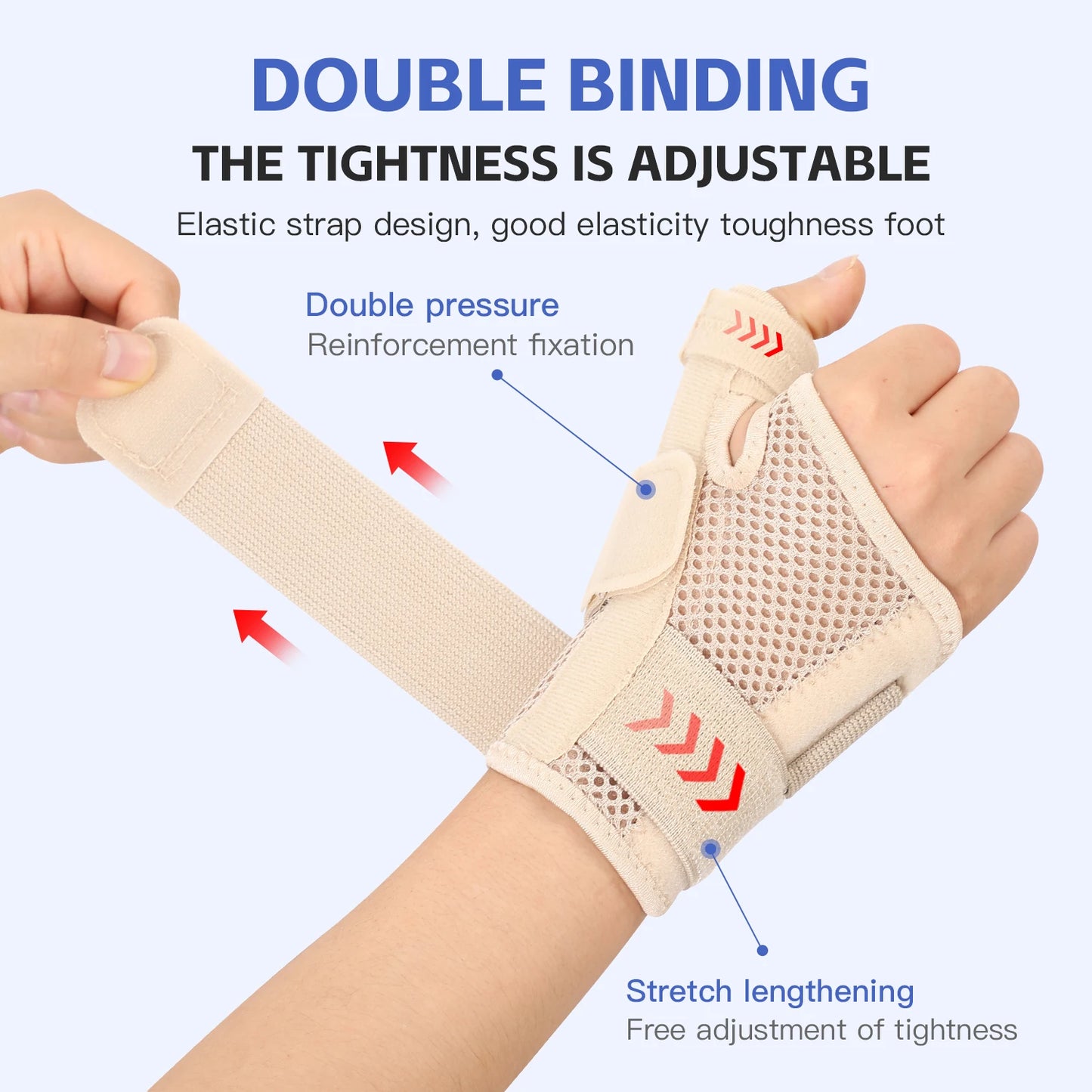 Adjustable Flexible Splint Wrist Thumb Support Brace for Pain Relief