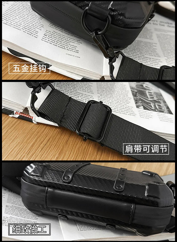 Luxury Mini Messenger Bag for Men | Stylish Pu Leather Crossbody