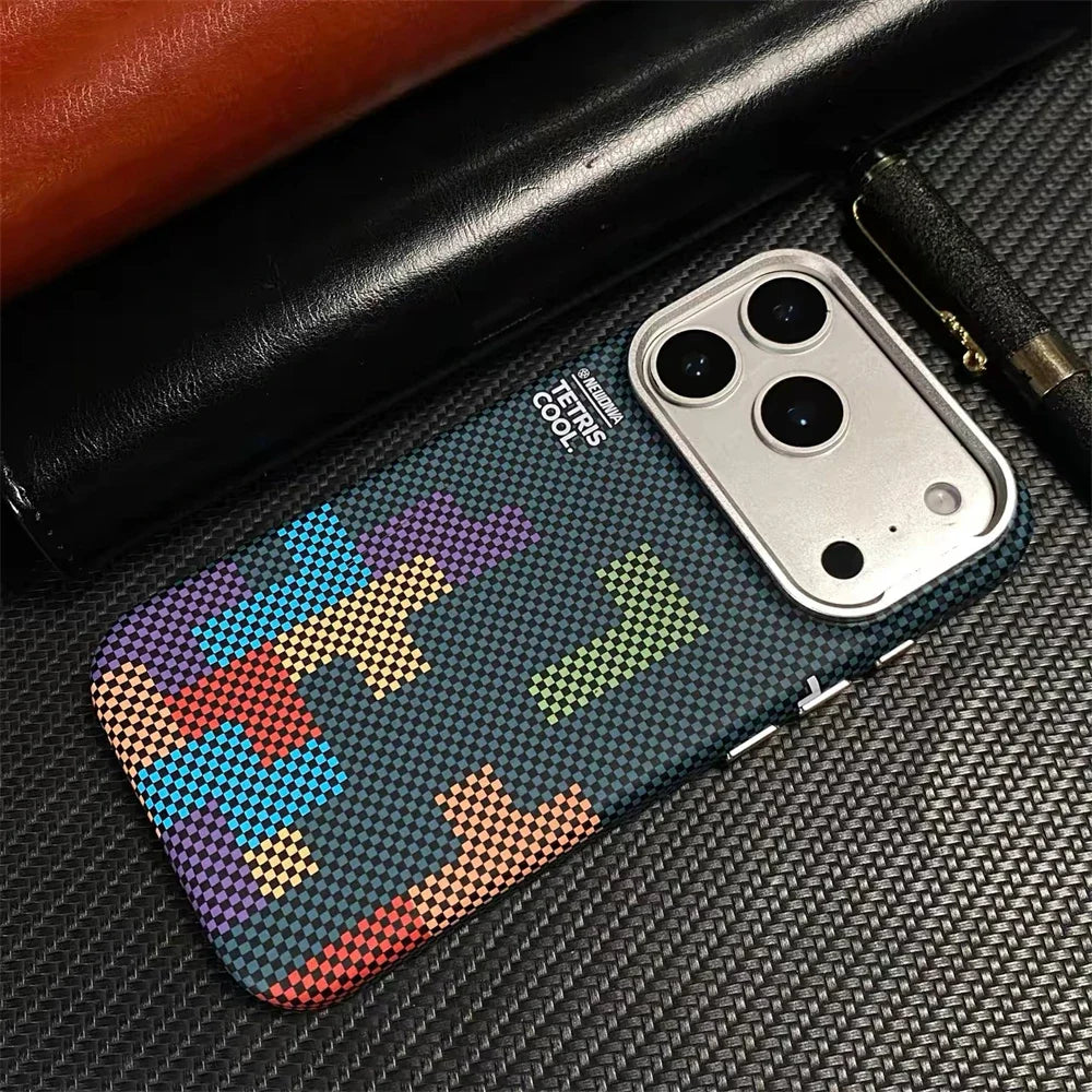 Magnetic Carbon Fiber Phone Case for iPhone 17 16 15 Pro Max