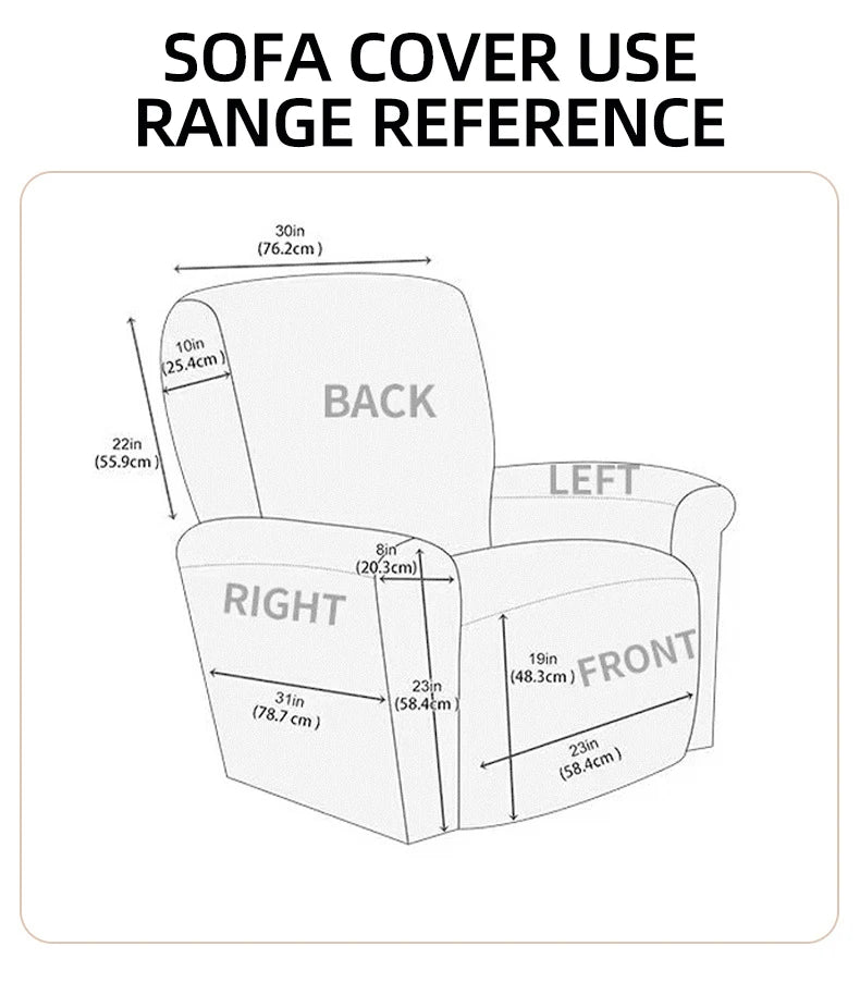 Super Stretch Recliner Sofa Slipcover | Non-Slip & Washable