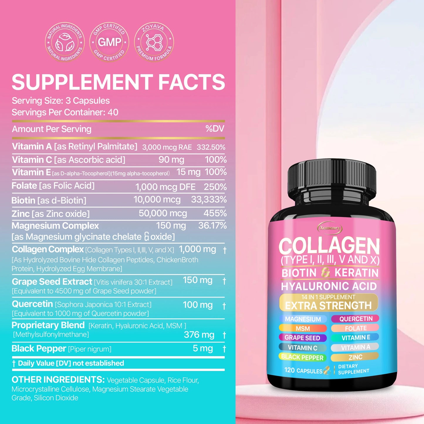 Collagen Supplement - Vital Support for Skin, Hair, and Nails