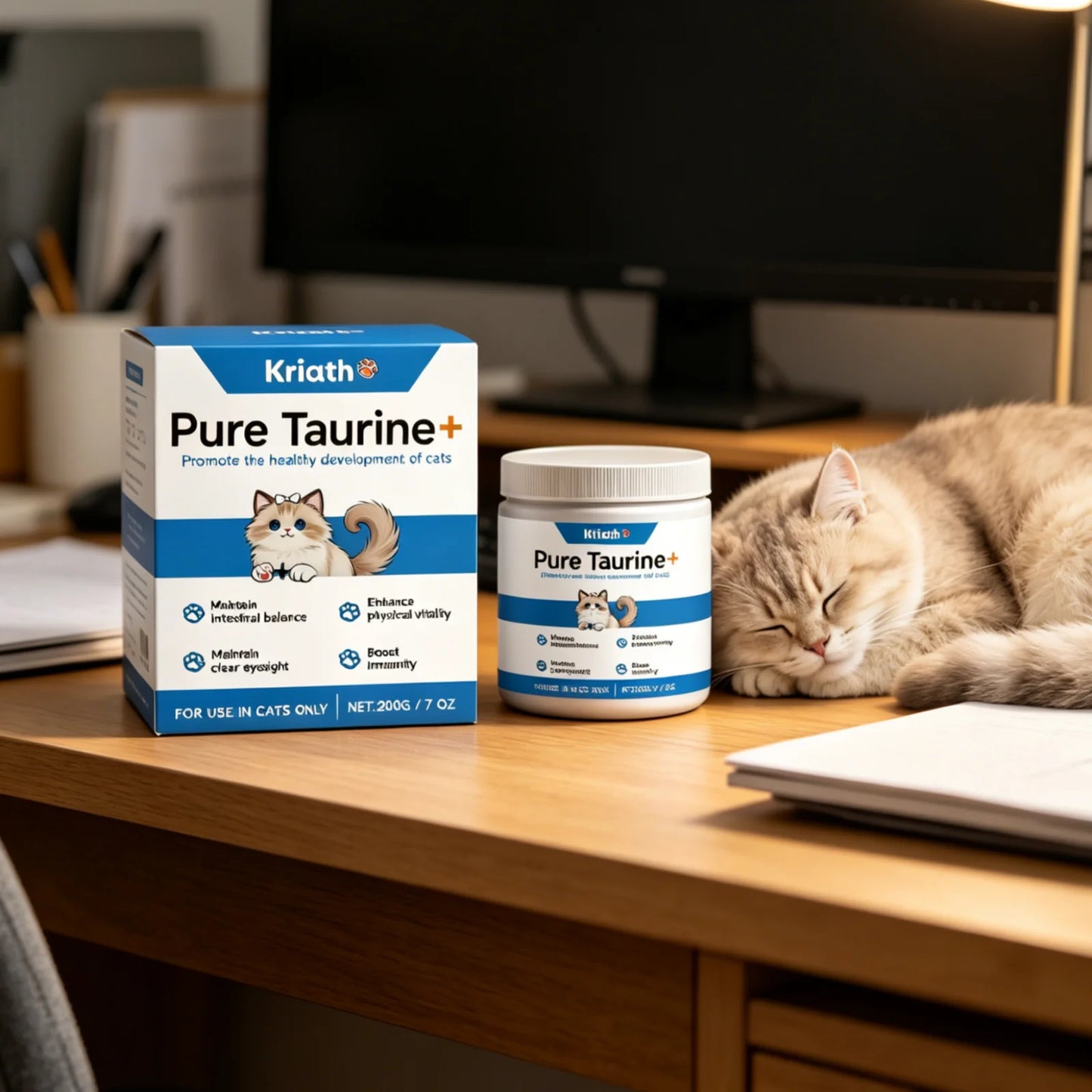 Pure Taurine Powder for Cats | Daily Health Supplement