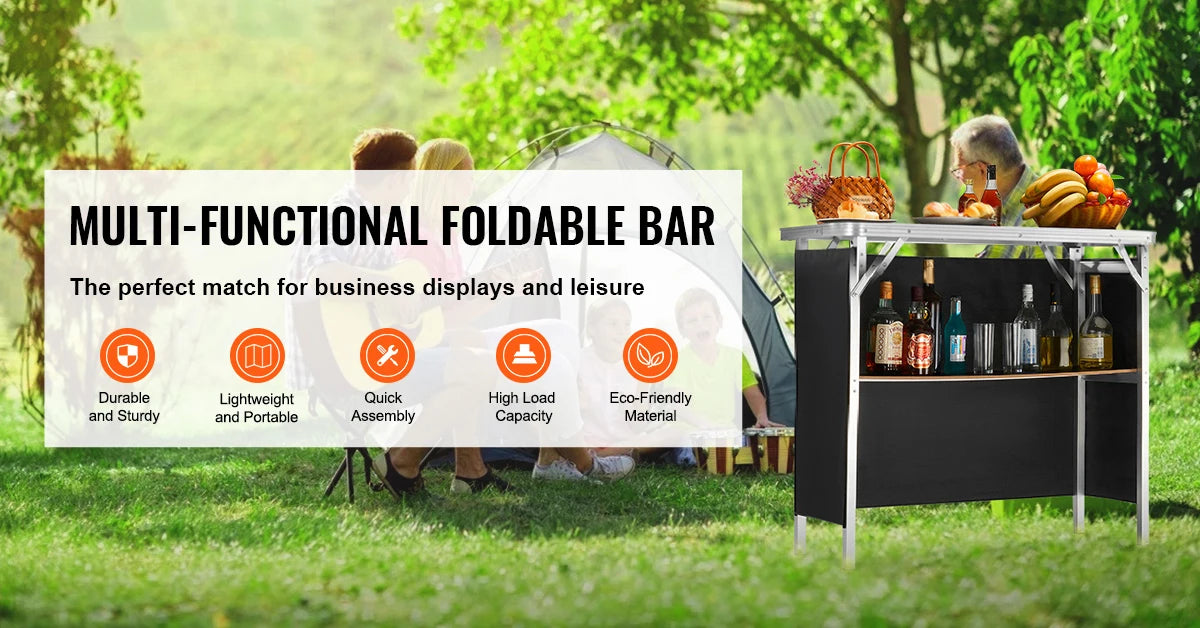 Folding Portable Bar Table | Ideal for Events and Exhibitions