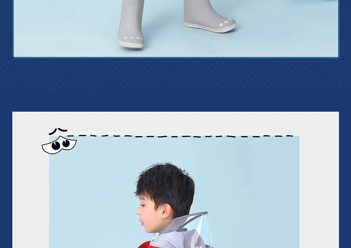 Children's Waterproof Raincoat with Schoolbag | Perfect for School Days