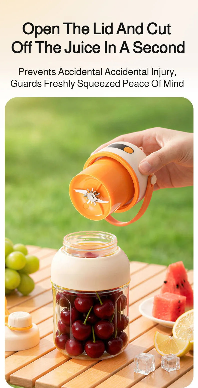 Portable Mini Blender | USB Rechargeable Juicer for Home & Travel