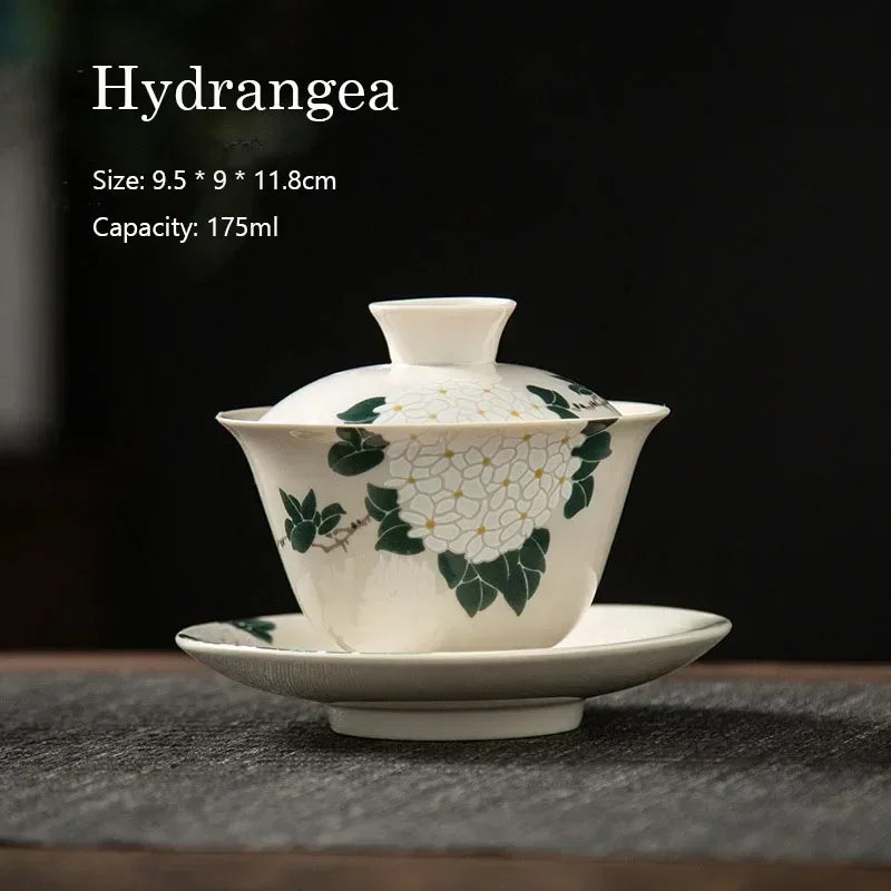 Elegante Gaiwan de Cerámica Gris | Juego de Té Kung Fu Perfecto