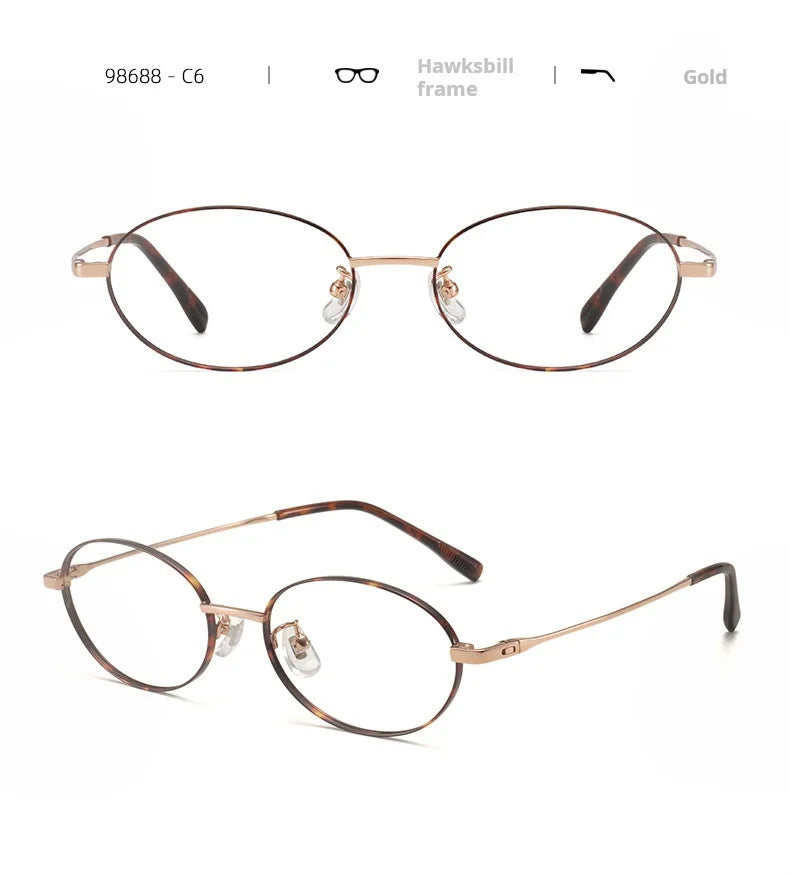 Retro Oval Prescription Glasses | Stylish Blue Light Blocking Eyewear