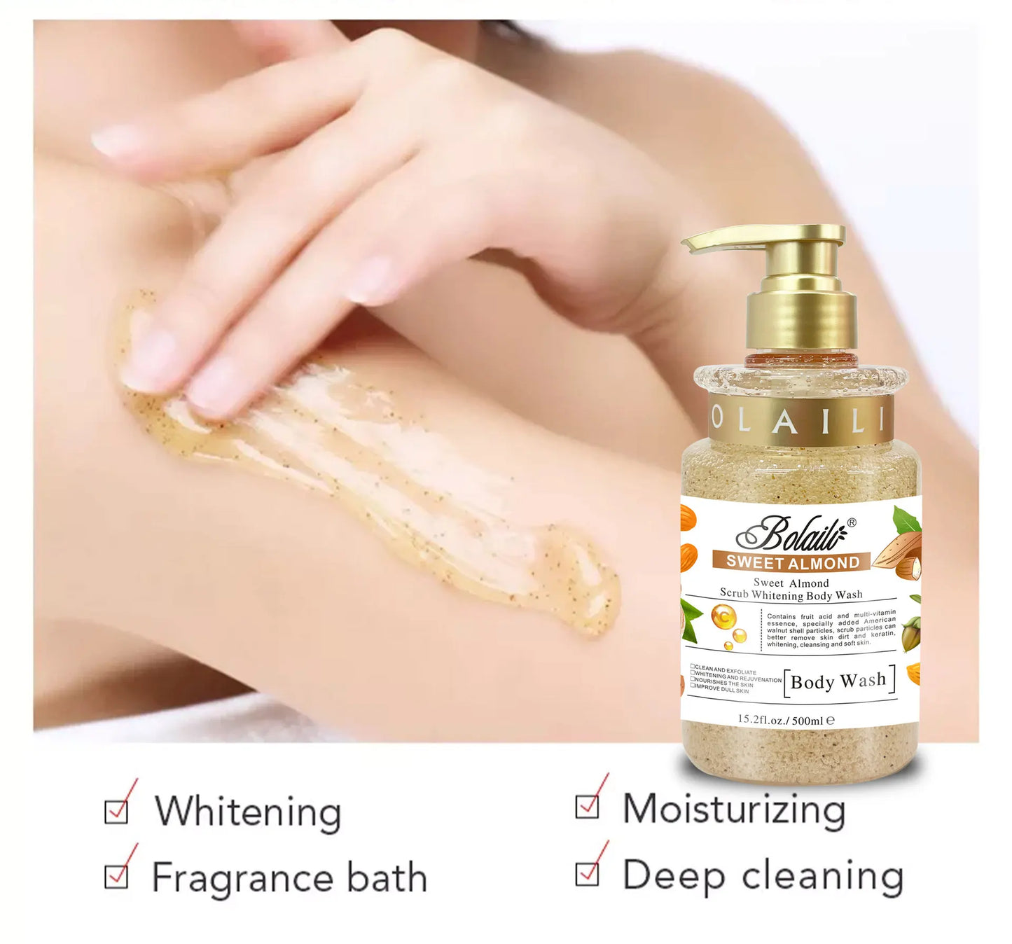 Exfoliating Almond Scrub Body Wash | Deep Clean & Moisturize