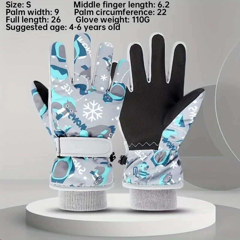 Guantes de esquí de invierno para niños | Cálidos y con diseños bonitos para los pequeños