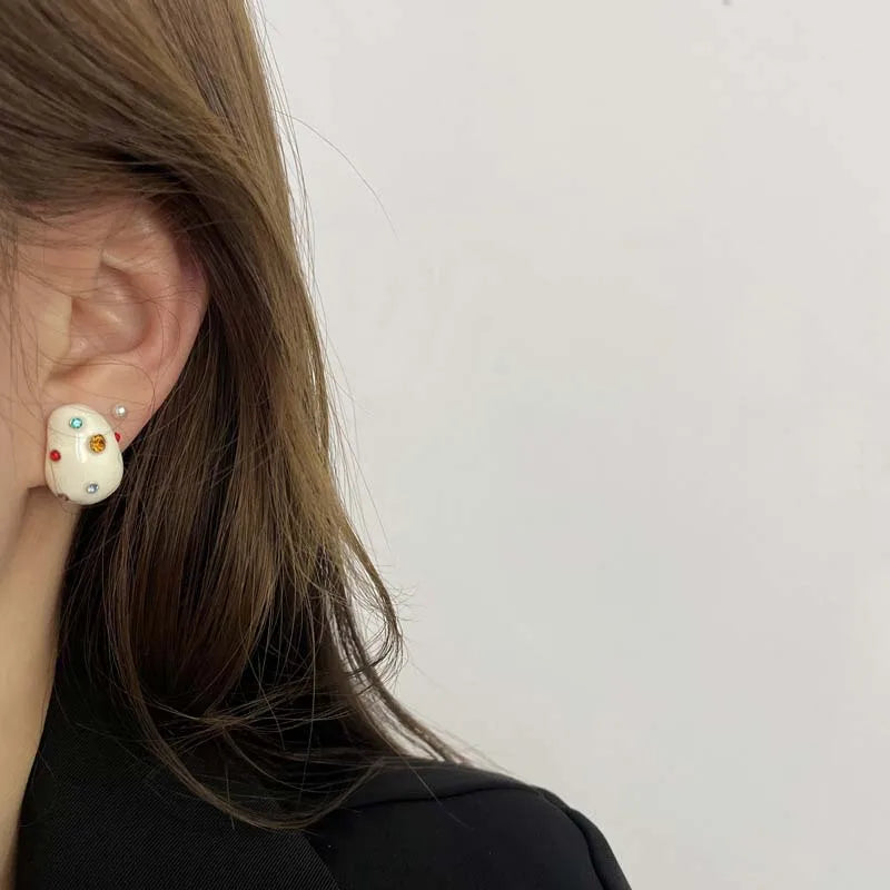 Colorful Zircon Water Droplet Earrings for Women | Exquisite Jewelry