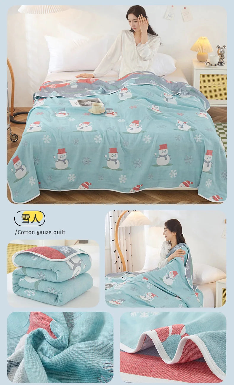 Breathable Summer Quilt | Multi-functional Cotton Towel Blanket