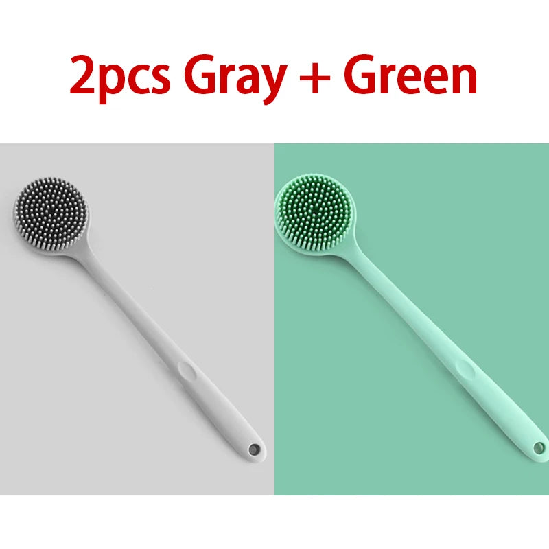Silicone Shower Brush | Exfoliating Back Bath Brush for Smooth Skin