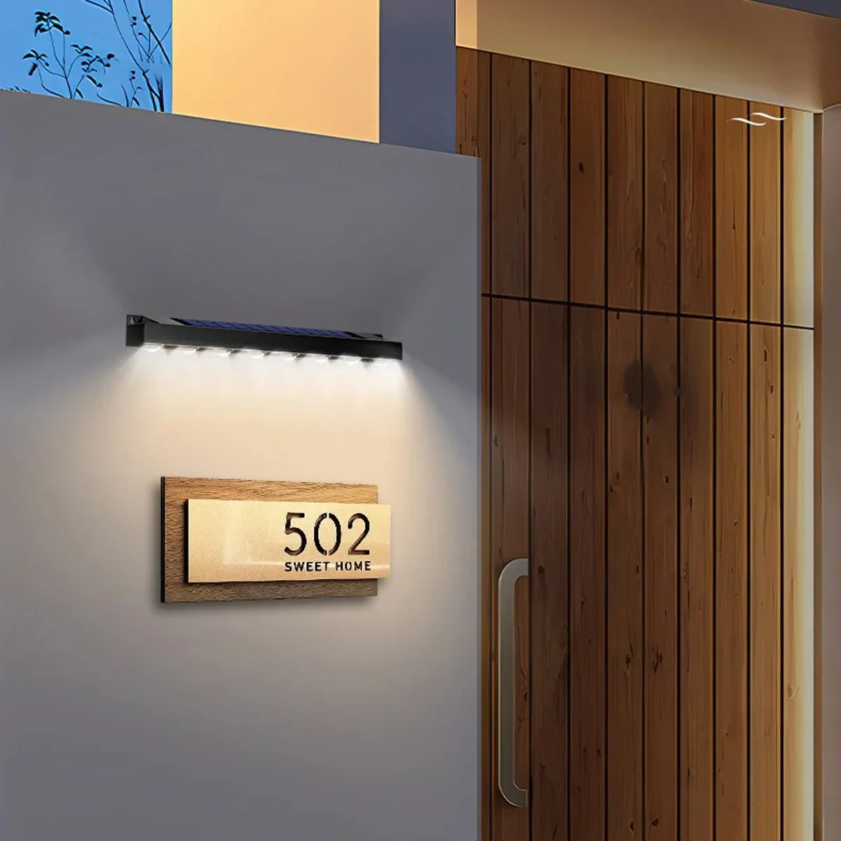 Lámpara Solar de Pared | Solución de Iluminación Exterior Impermeable para Jardín
