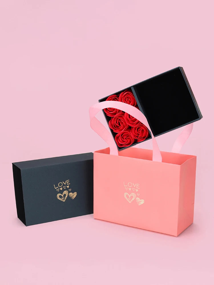 Immortal Flower Jewelry Box for Rings, Necklaces & Earrings