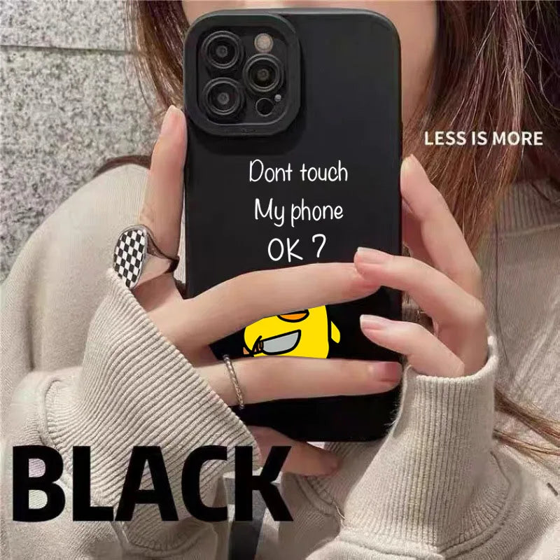 Cute Minimalist Cartoon Duck Silicone Phone Case | Stylish Protection