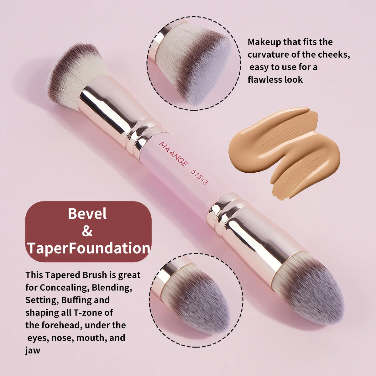 5pcs Makeup Brush Set | Essential Brushes for Stunning Beauty Looks