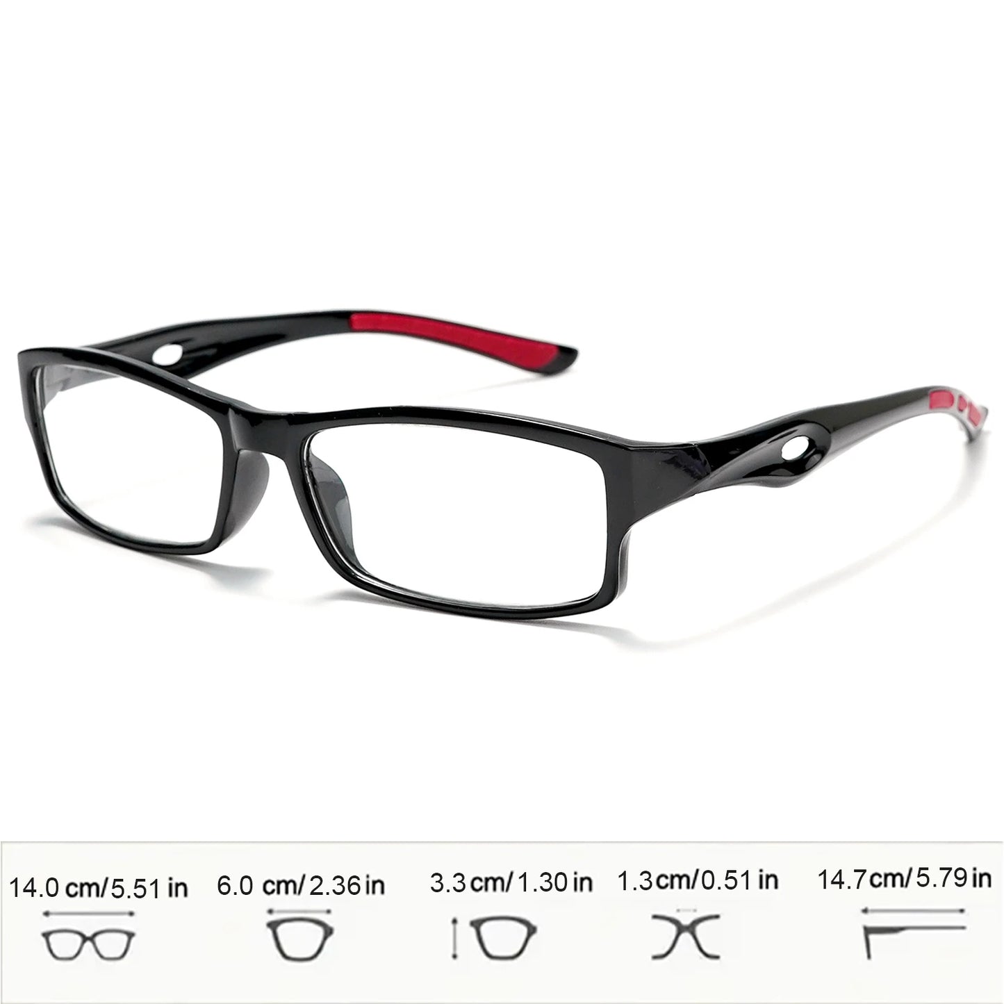 Sports Multifocal Photochromic Reading Glasses, Full Frame Anti-slip Ultralight Glasses From +1.0 To -+4.0