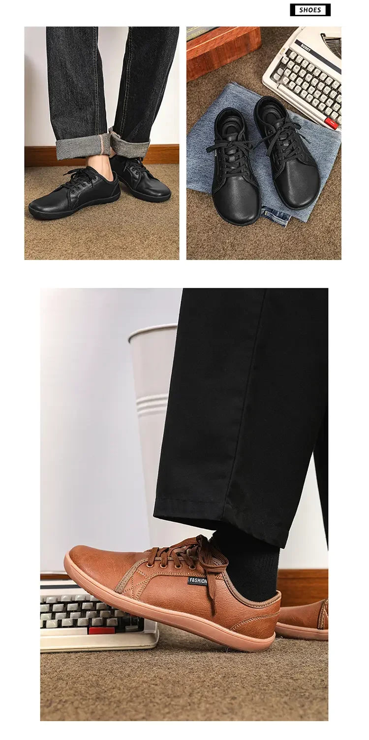 Lightweight Black Barefoot Walking Shoes for Men and Women