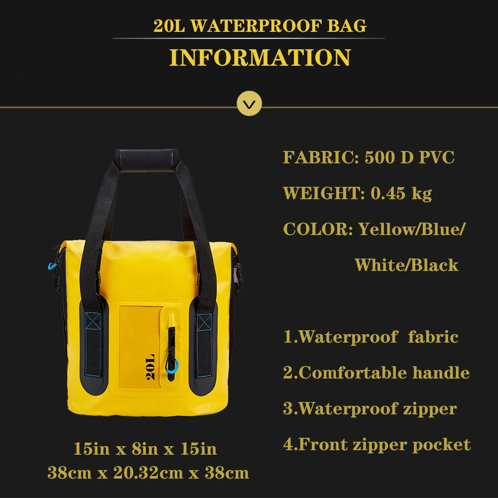 20L Waterproof Bag | Lightweight & Durable for Water Sports