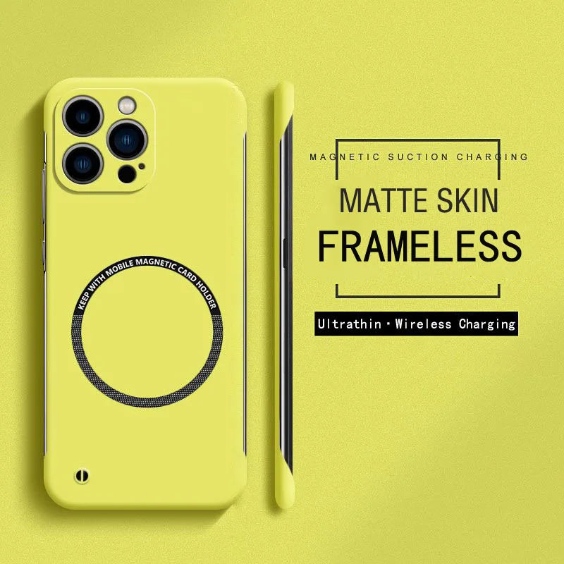 Ultra Slim Magnetic Case for iPhone | Frameless Matte Cover