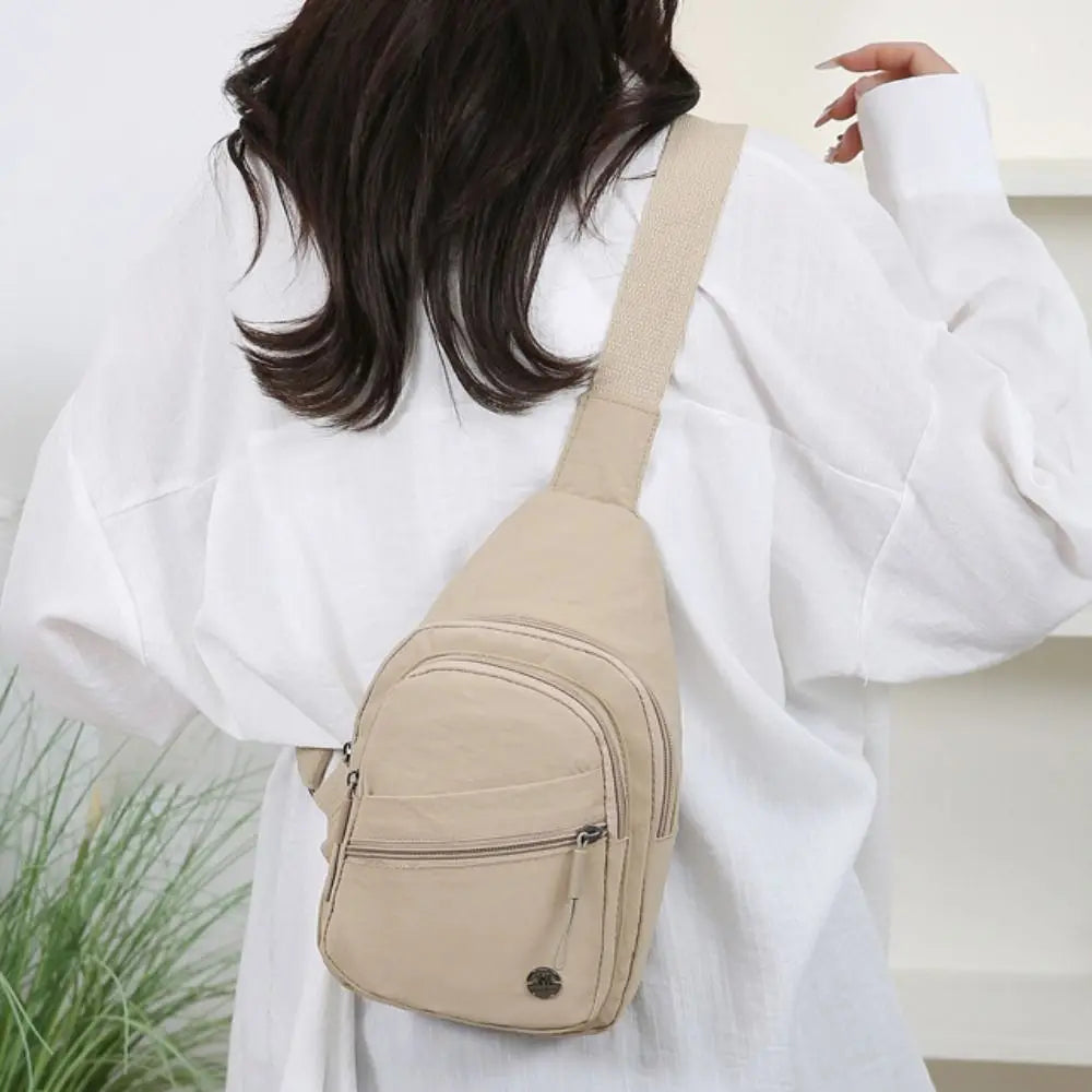 Spacious Waterproof Crossbody Bag | Lightweight Solid Color Messenger