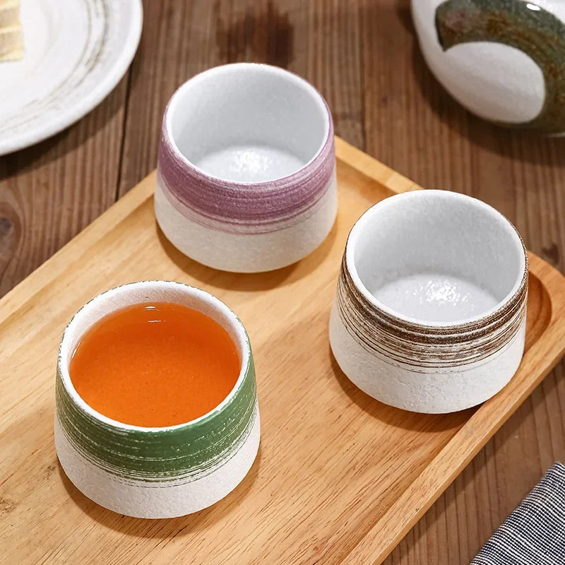 Tazas de café vintage de cerámica estilo japonés | Vajilla elegante