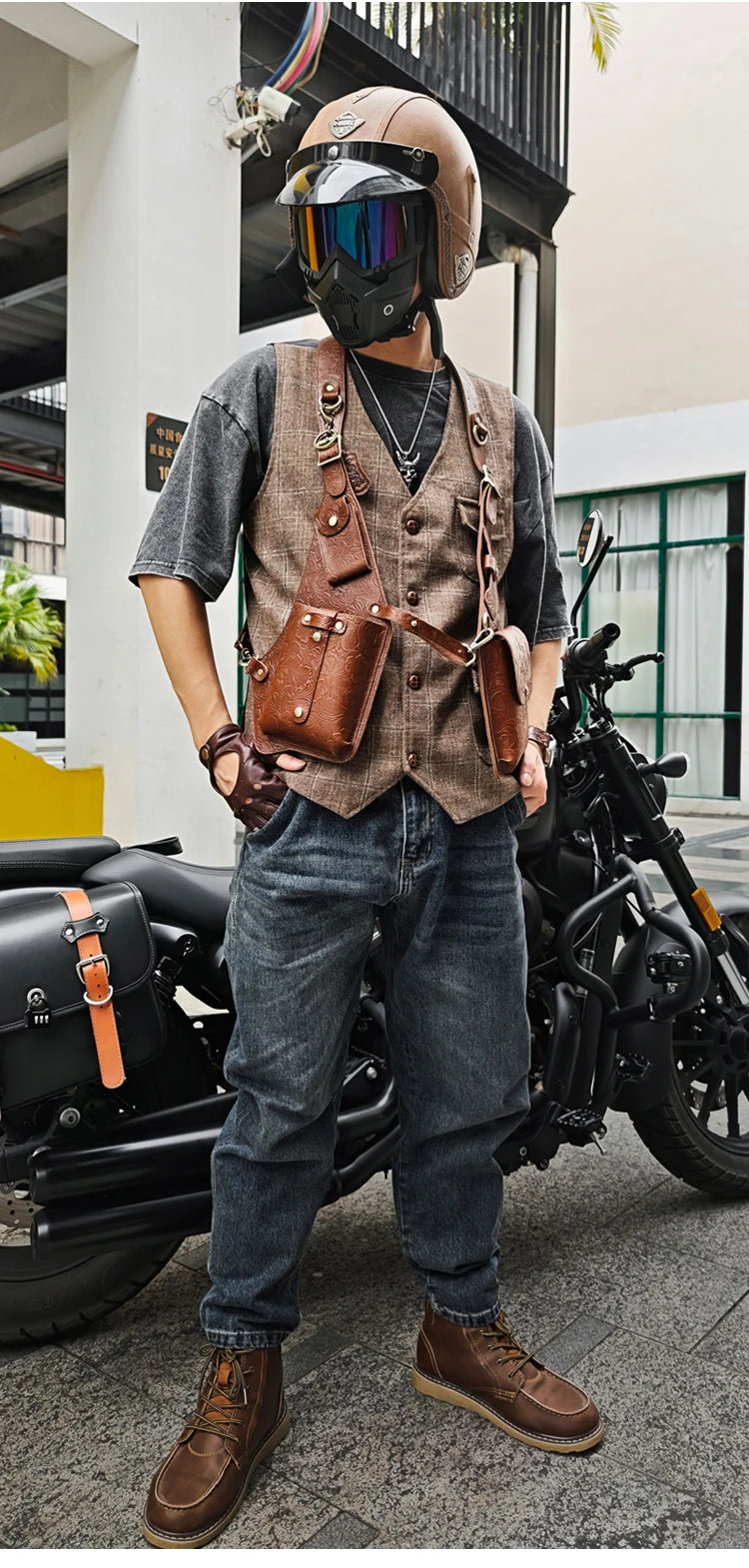 Anti-Theft Medieval Leather Holster Bag | Stylish Steampunk Design