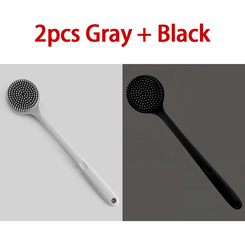 Silicone Shower Brush | Exfoliating Back Bath Brush for Smooth Skin