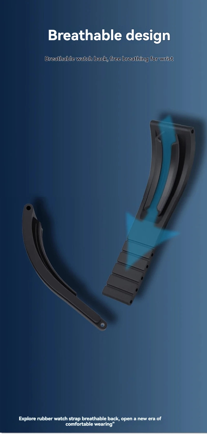Soft Rubber Watch Strap | Quick Release Diver Band for All Watches