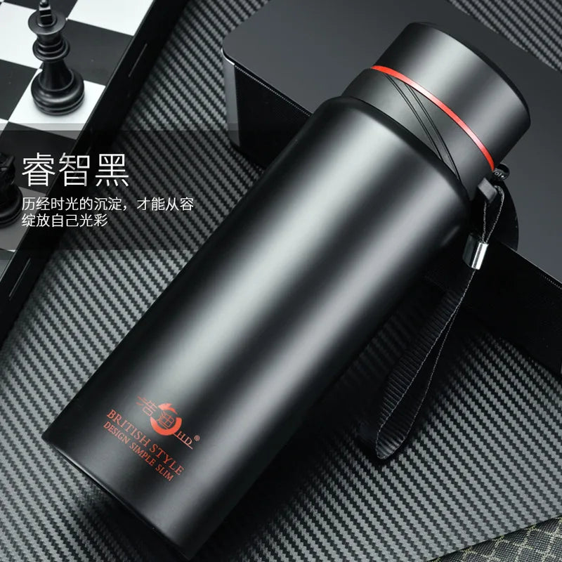 Large Capacity Insulated Stainless Steel Thermos with Temperature Display