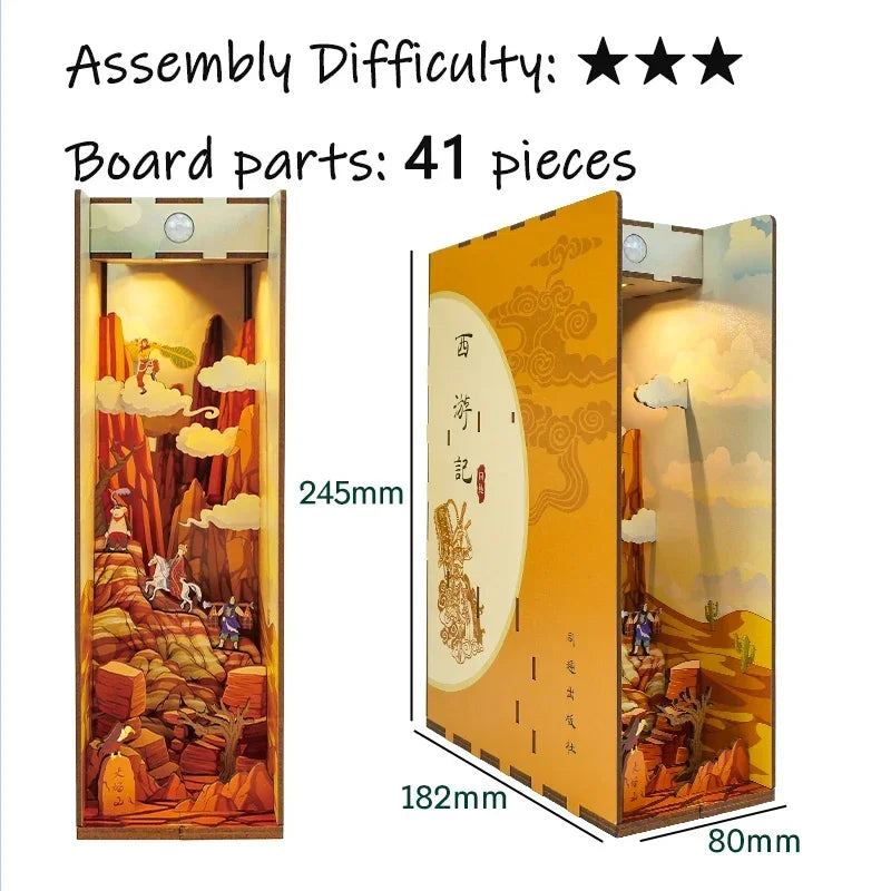Kits insertables de estantería de madera para rincones de lectura (DIY) | Decoración miniatura creativa