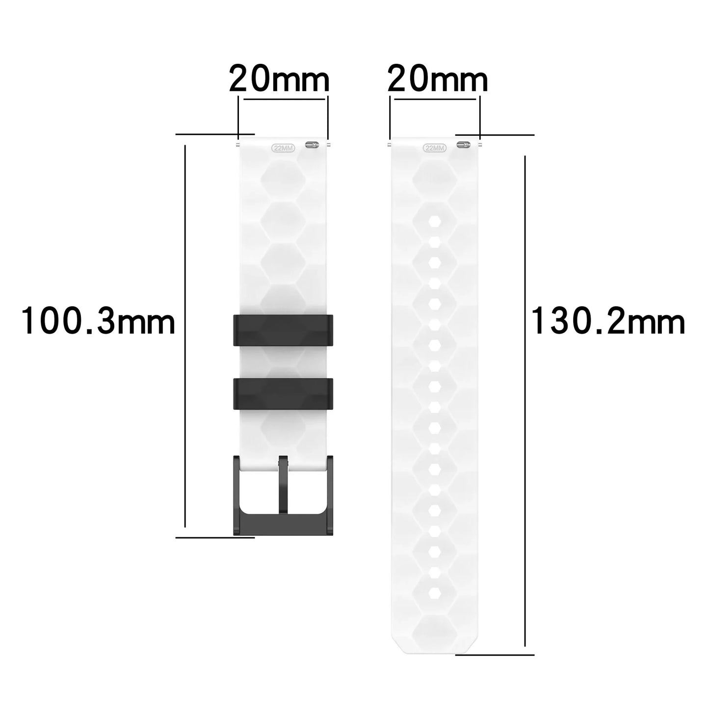 20mm 22mm Silicone Watch Strap for Galaxy & Huawei Watches