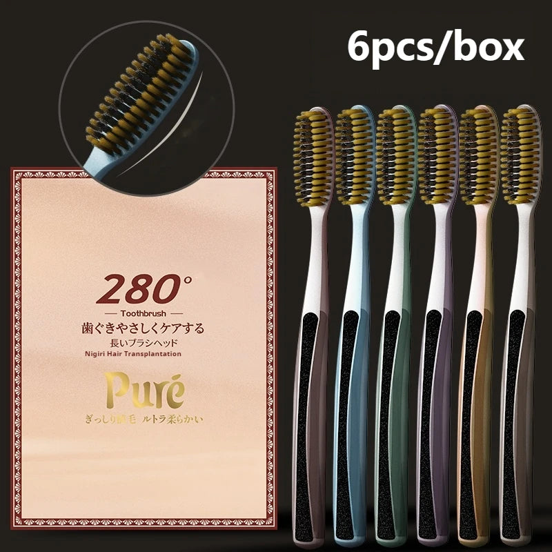 6-Piece Toothbrush Gift Box Set | Essential Family Oral Care