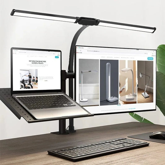 Dimmable Double Head LED Clip Desk Lamp | Brighten Your Workspace