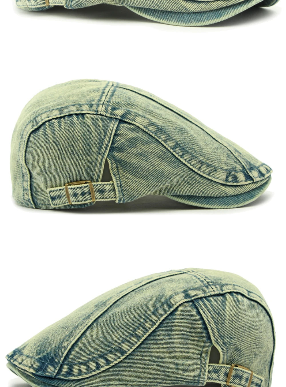 Unisex Adjustable Denim Beret Hat | Stylish Artist Cap