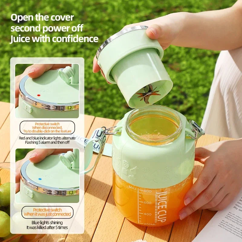 Wireless Portable Juicing Bucket | 800ml Fresh Fruit Juicer