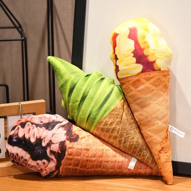 Ice Cream Plush Doll | Adorable Stuffed Decoration & Cushion