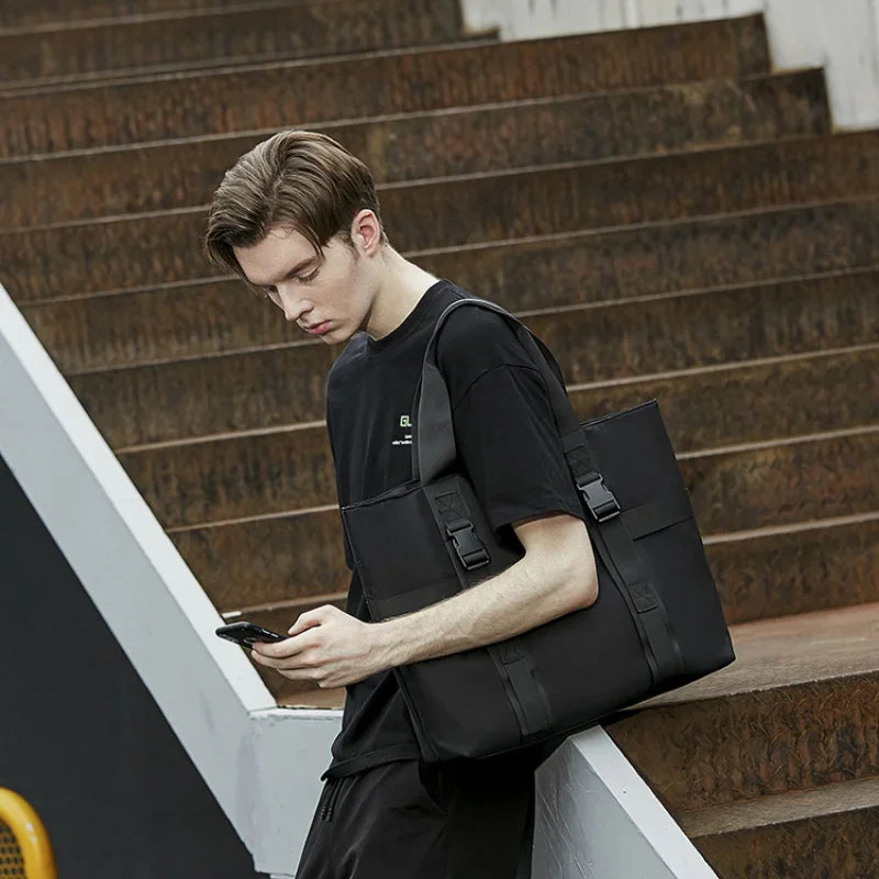 Large Canvas Shoulder Bag for Men | Stylish Casual Tote