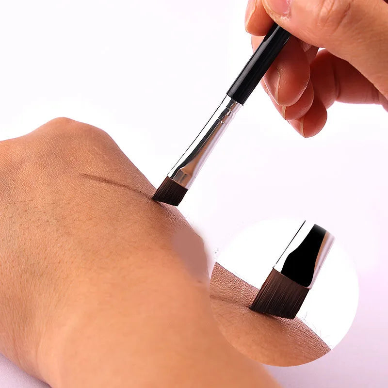 Professional Microbrow Eyebrow Brush | Dual-Use Brow Eyeliner & Concealer Brush with Wool Fiber Bristles 2026