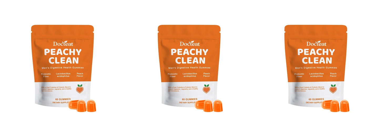 Men's Digestive Health Gummies | Peach Flavor Probiotic Blend